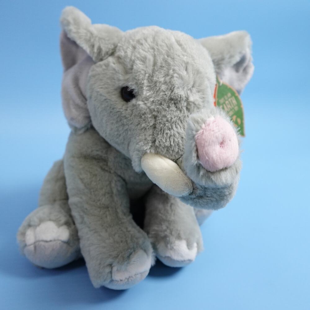 Wild Republic Earthkins African Elephant Plush Stuffed Animal 8" Grey NEW